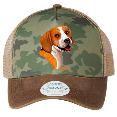 Beagle Dog Signature Portrait Legacy Tie Dye Trucker Hat