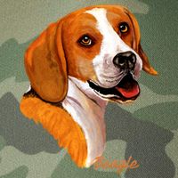 Beagle Dog Signature Portrait Legacy Tie Dye Trucker Hat
