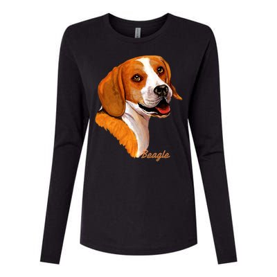 Beagle Dog Signature Portrait Womens Cotton Relaxed Long Sleeve T-Shirt