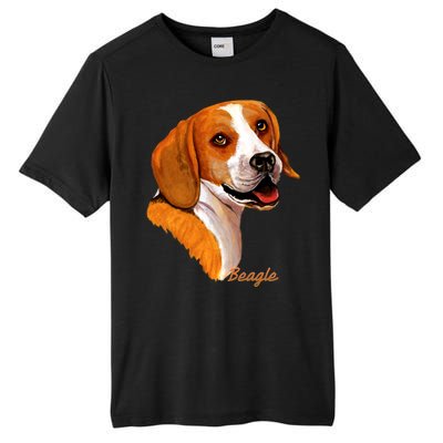 Beagle Dog Signature Portrait Tall Fusion ChromaSoft Performance T-Shirt