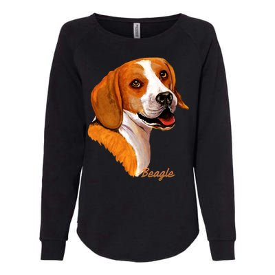 Beagle Dog Signature Portrait Womens California Wash Sweatshirt