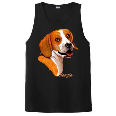 Beagle Dog Signature Portrait PosiCharge Competitor Tank