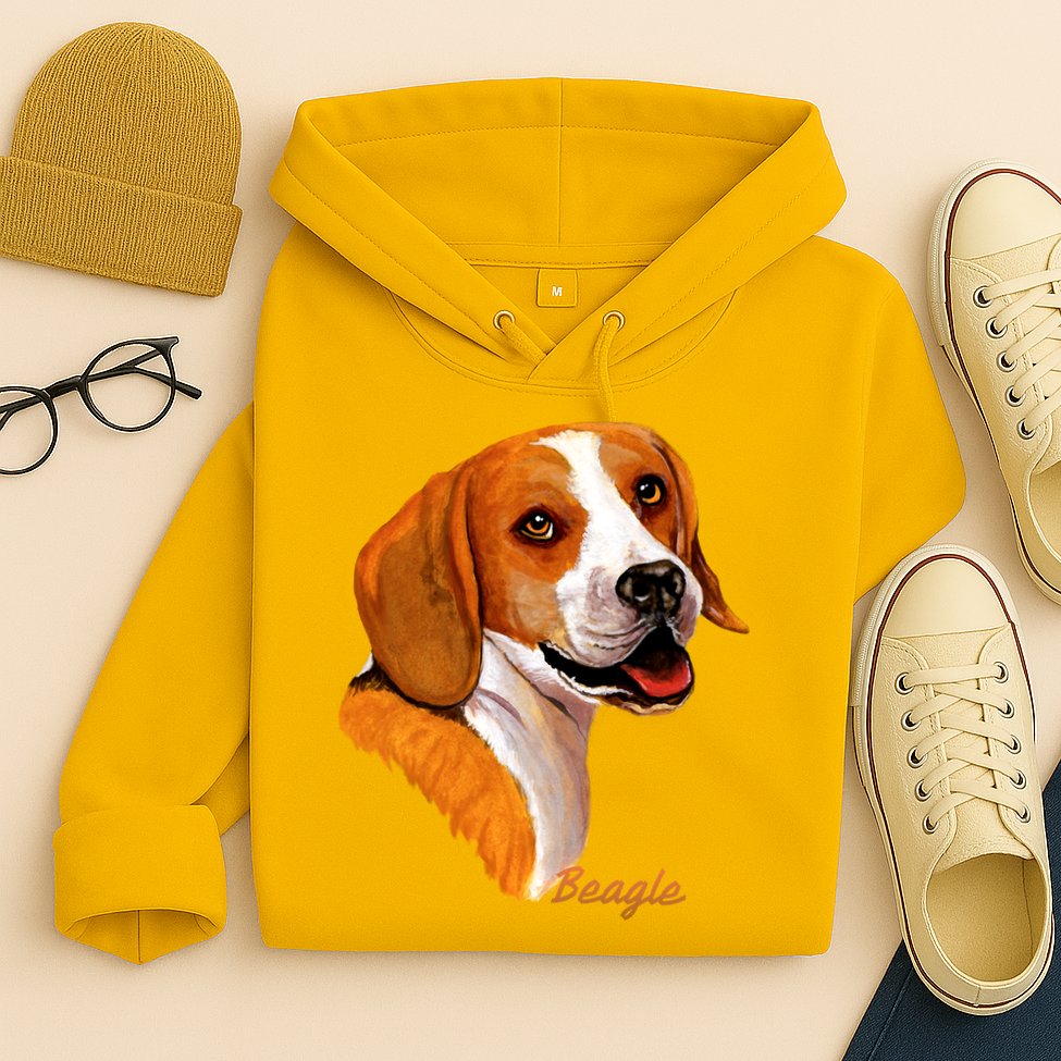 Beagle Dog Signature Portrait Hoodie