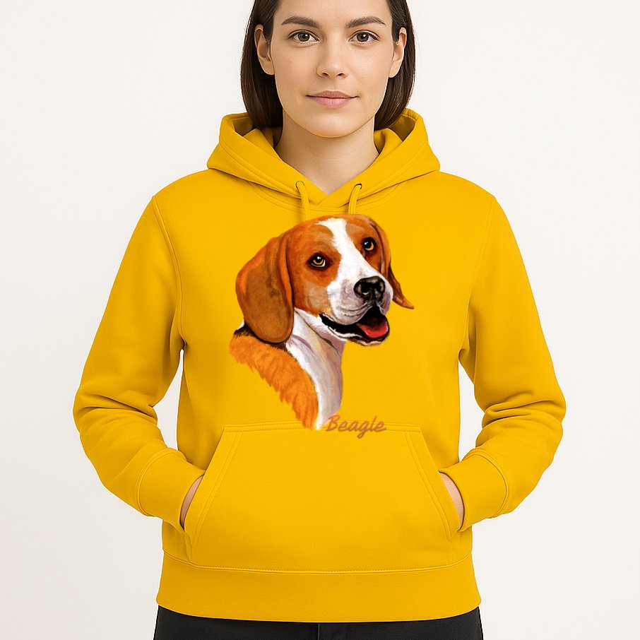 Beagle Dog Signature Portrait Hoodie