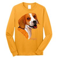 Beagle Dog Signature Portrait Long Sleeve Shirt