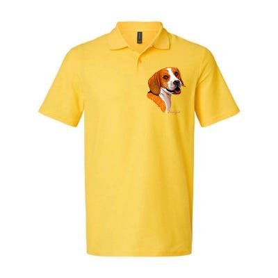 Beagle Dog Signature Portrait Softstyle Adult Sport Polo