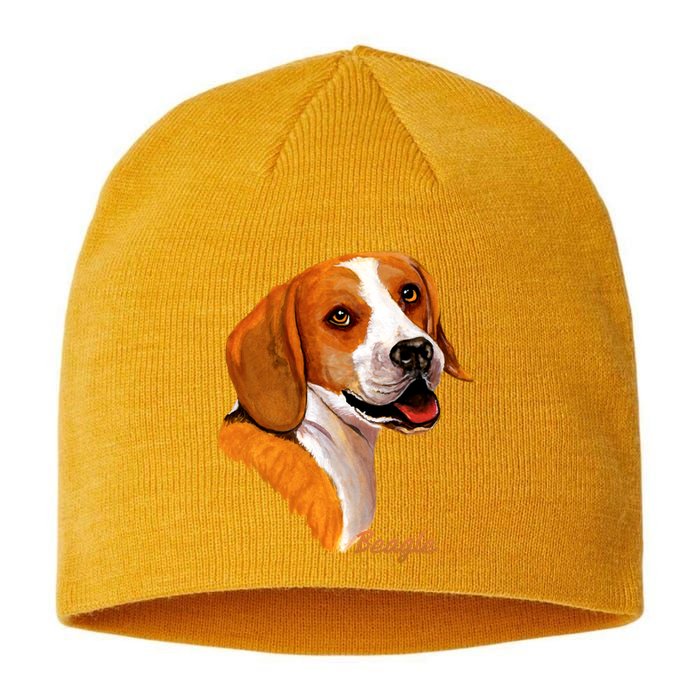 Beagle Dog Signature Portrait Sustainable Beanie