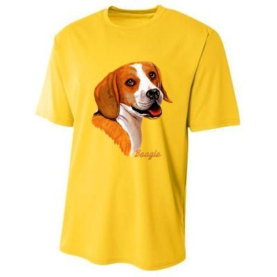 Beagle Dog Signature Portrait Youth Performance Sprint T-Shirt