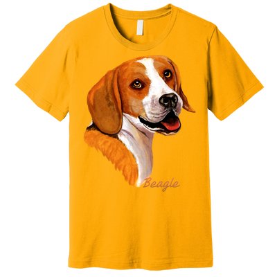 Beagle Dog Signature Portrait Premium T-Shirt