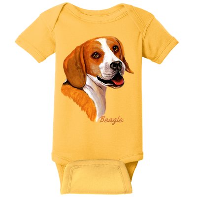 Beagle Dog Signature Portrait Baby Bodysuit