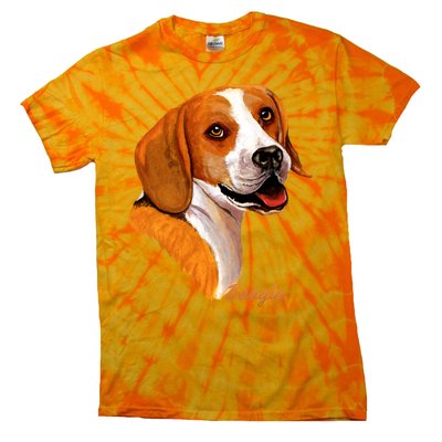 Beagle Dog Signature Portrait Tie-Dye T-Shirt