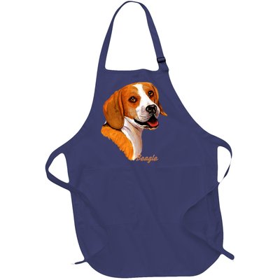 Beagle Dog Signature Portrait Full-Length Apron With Pockets