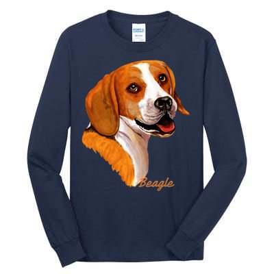 Beagle Dog Signature Portrait Tall Long Sleeve T-Shirt