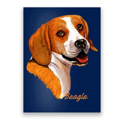 Beagle Dog Signature Portrait Poster