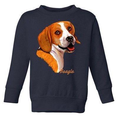 Beagle Dog Signature Portrait Toddler Sweatshirt