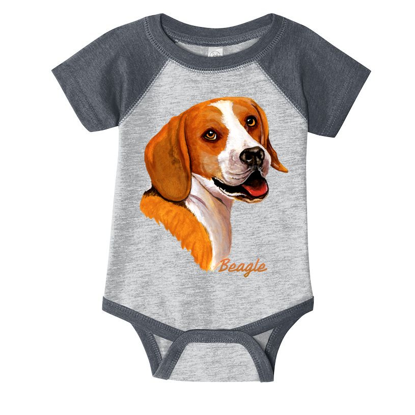 Beagle Dog Signature Portrait Infant Baby Jersey Bodysuit