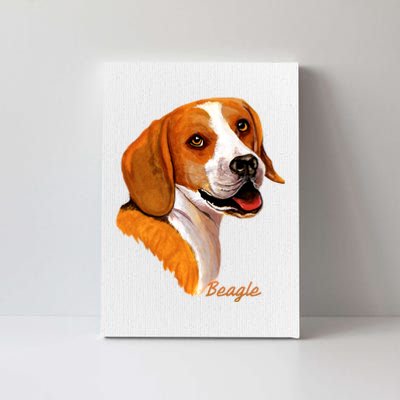 Beagle Dog Signature Portrait Canvas