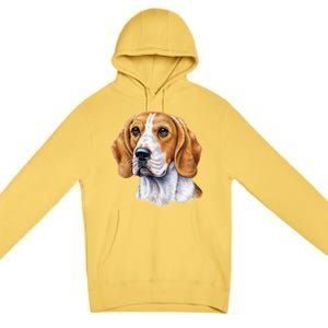 Beagle Face Premium Pullover Hoodie