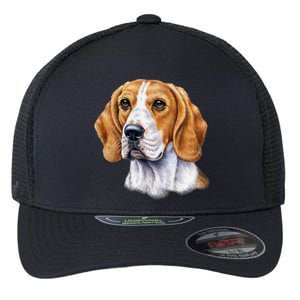 Beagle Face Flexfit Unipanel Trucker Cap