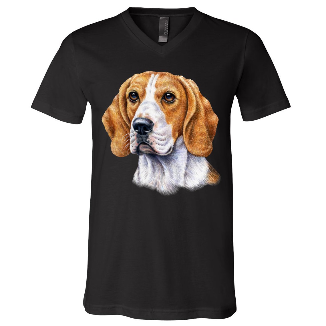 Beagle Face V-Neck T-Shirt