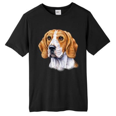 Beagle Face Tall Fusion ChromaSoft Performance T-Shirt