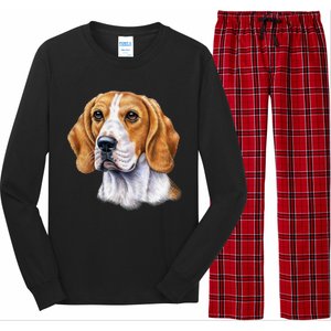 Beagle Face Long Sleeve Pajama Set