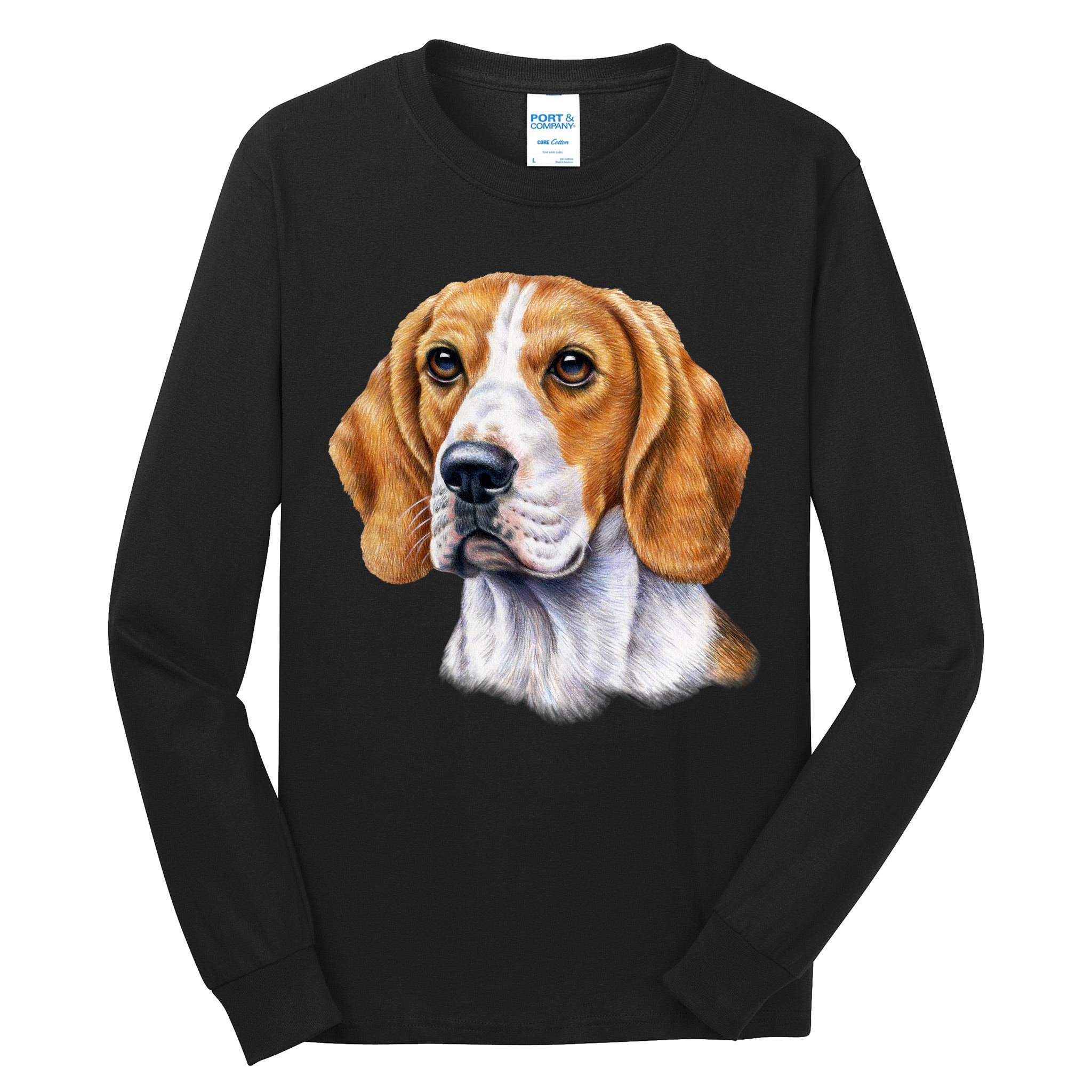 Beagle Face Tall Long Sleeve T-Shirt