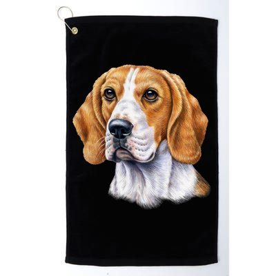 Beagle Face Golf Towel
