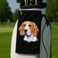 Beagle Face Golf Towel