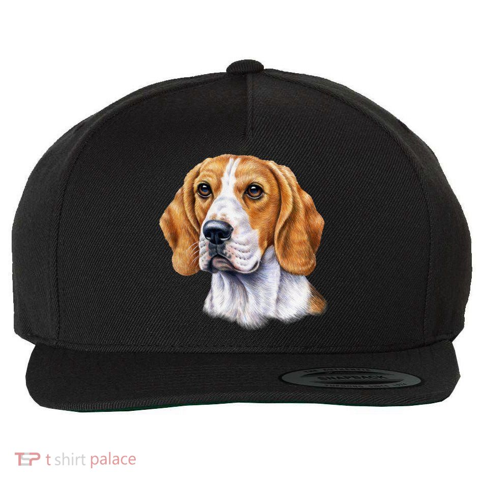 Beagle Face Wool Snapback Cap