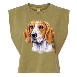 Beagle Face Garment-Dyed Women's Muscle Tee