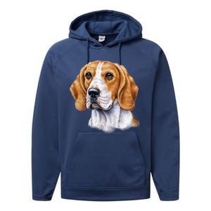 Beagle Face Performance Fleece Hoodie