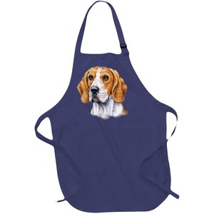 Beagle Face Full-Length Apron With Pockets