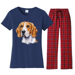 Beagle Face Women's Flannel Pajama Set