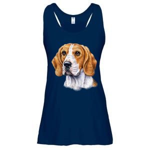 Beagle Face Ladies Essential Flowy Tank