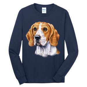 Beagle Face Tall Long Sleeve T-Shirt