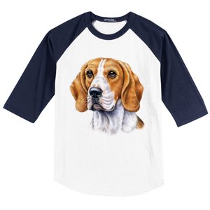 Beagle Face Baseball Sleeve Shirt