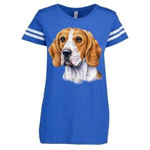 Beagle Face Enza Ladies Jersey Football T-Shirt