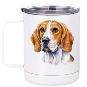 Beagle Face 12 oz Stainless Steel Tumbler Cup