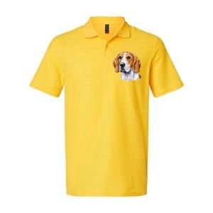 Beagle Face Softstyle Adult Sport Polo