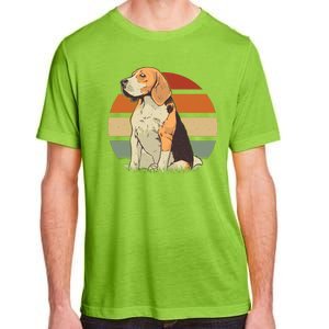 Beagle Retro Sunset Adult ChromaSoft Performance T-Shirt