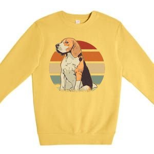 Beagle Retro Sunset Premium Crewneck Sweatshirt