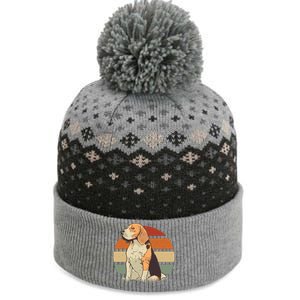 Beagle Retro Sunset The Baniff Cuffed Pom Beanie