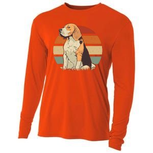 Beagle Retro Sunset Cooling Performance Long Sleeve Crew