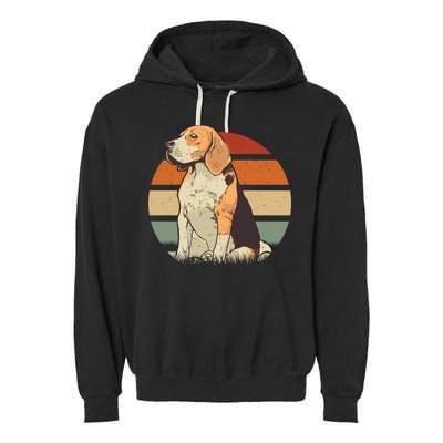 Beagle Retro Sunset Garment-Dyed Fleece Hoodie