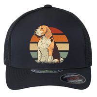 Beagle Retro Sunset Flexfit Unipanel Trucker Cap