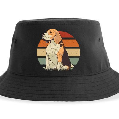 Beagle Retro Sunset Sustainable Bucket Hat