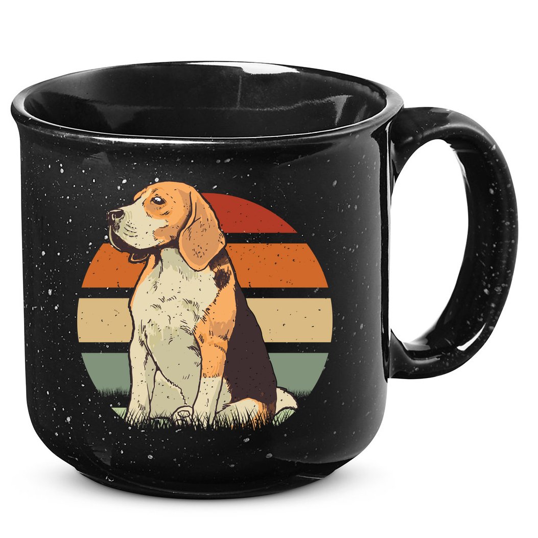 Beagle Retro Sunset 15oz Campfire Ceramic Mug