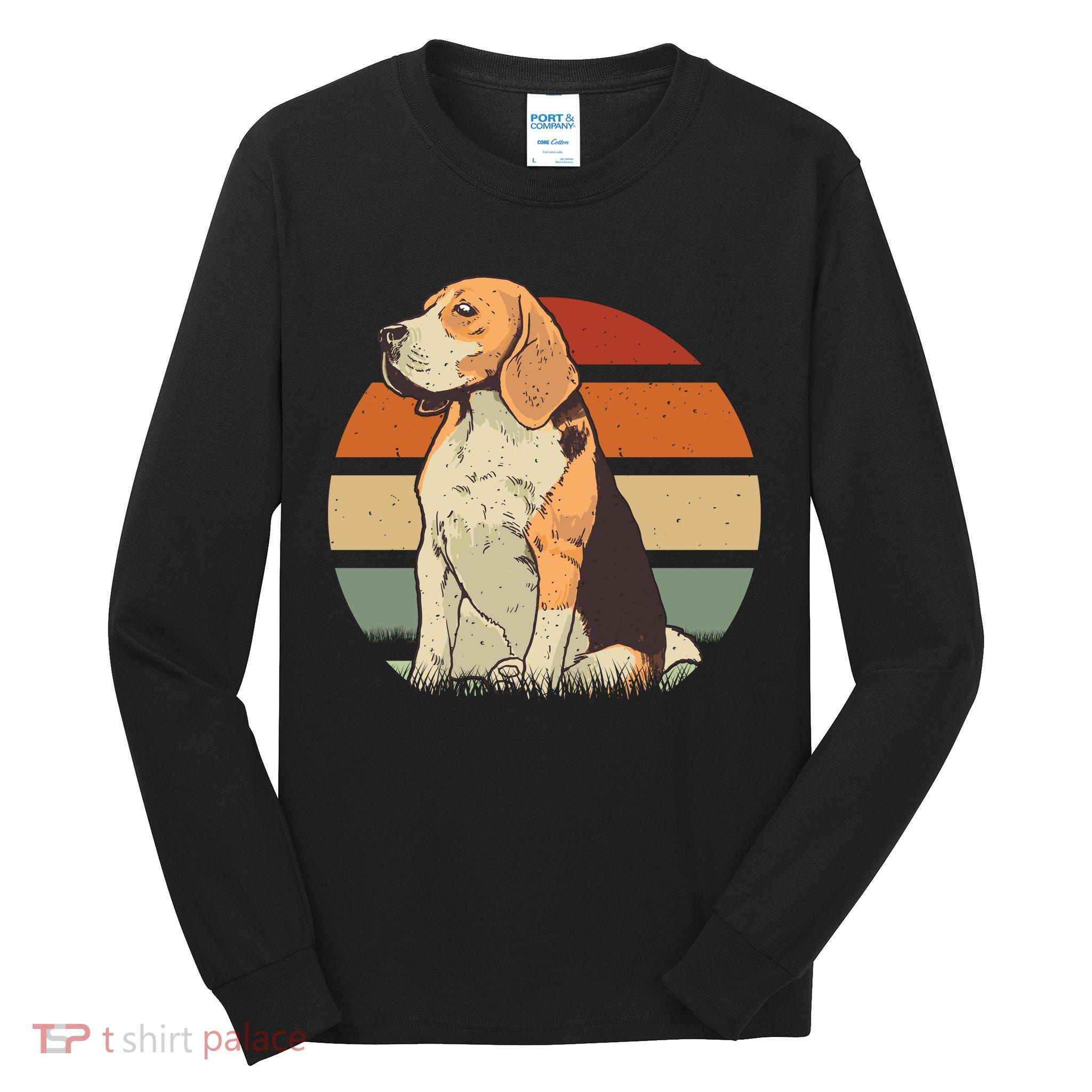 Beagle Retro Sunset Tall Long Sleeve T-Shirt