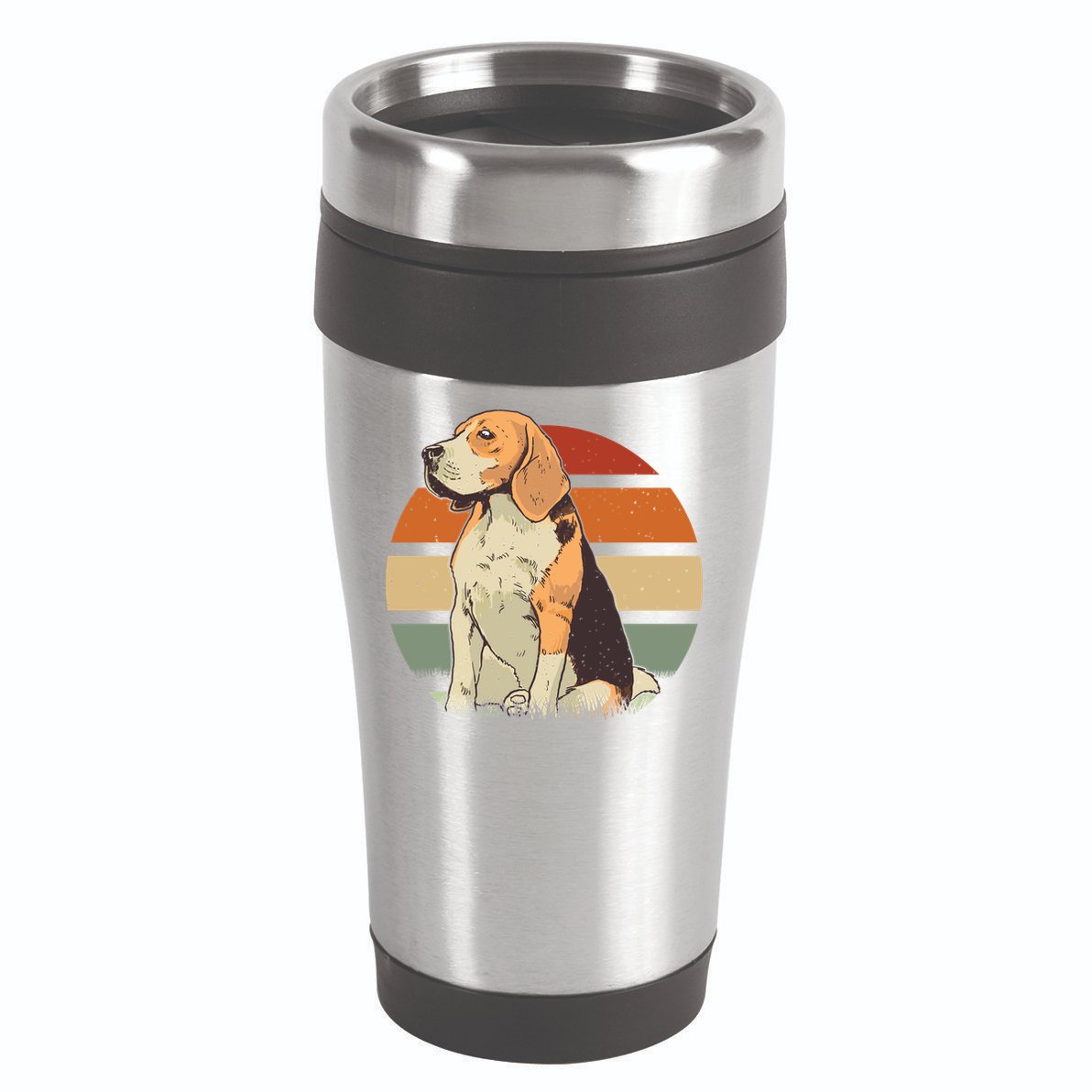 Beagle Retro Sunset 16oz Travel Tumbler